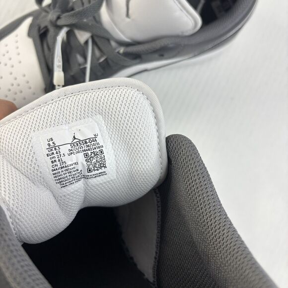 Nike Air Jordan 1 Low Shoes Iron Gray Summit White 553558-044 Men's 9.5 NEW - Picture 11 of 11